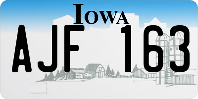 IA license plate AJF163