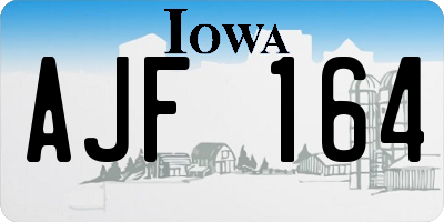 IA license plate AJF164