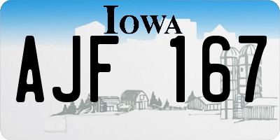 IA license plate AJF167