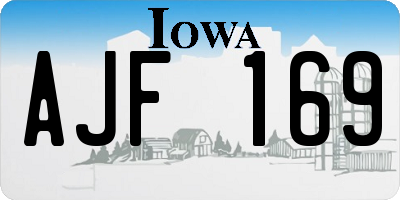 IA license plate AJF169