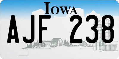 IA license plate AJF238