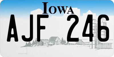 IA license plate AJF246