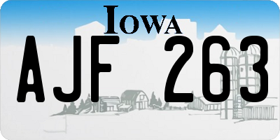 IA license plate AJF263