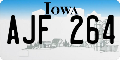 IA license plate AJF264