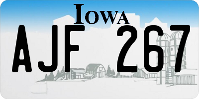 IA license plate AJF267