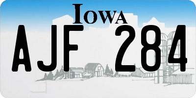 IA license plate AJF284