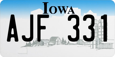 IA license plate AJF331