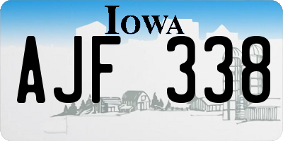 IA license plate AJF338