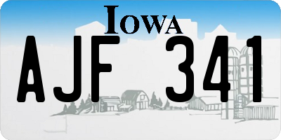 IA license plate AJF341