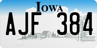 IA license plate AJF384