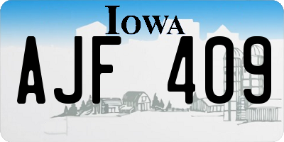 IA license plate AJF409