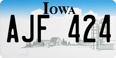 IA license plate AJF424