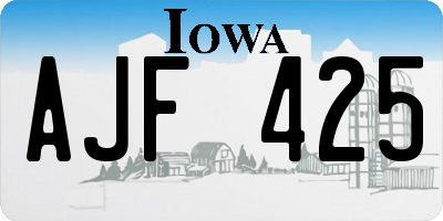IA license plate AJF425
