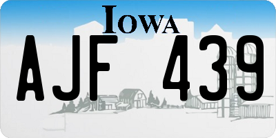 IA license plate AJF439