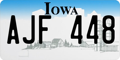 IA license plate AJF448
