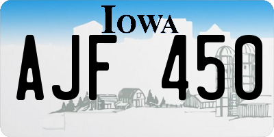 IA license plate AJF450