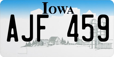 IA license plate AJF459