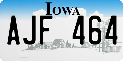 IA license plate AJF464
