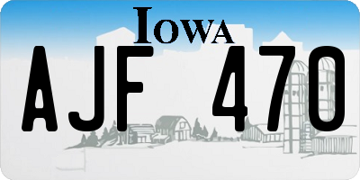 IA license plate AJF470