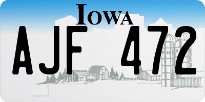IA license plate AJF472