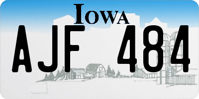 IA license plate AJF484