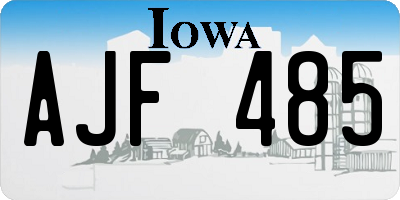 IA license plate AJF485
