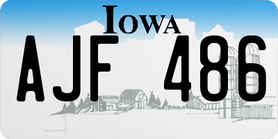 IA license plate AJF486