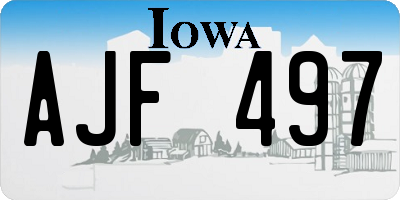 IA license plate AJF497