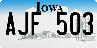IA license plate AJF503