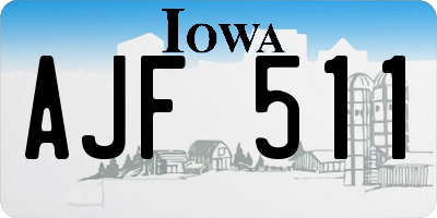 IA license plate AJF511