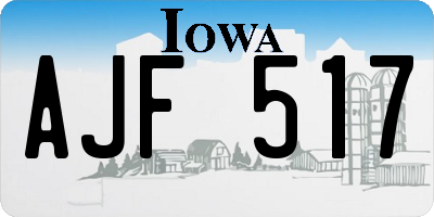 IA license plate AJF517