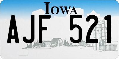 IA license plate AJF521