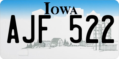 IA license plate AJF522