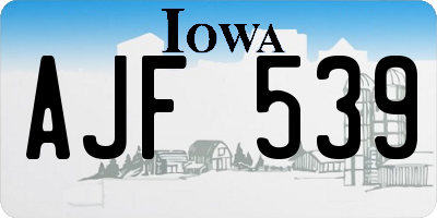 IA license plate AJF539