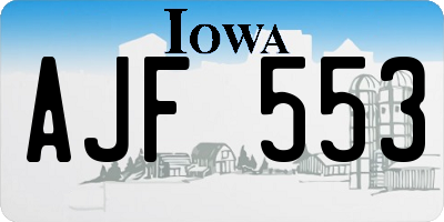 IA license plate AJF553