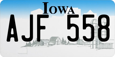 IA license plate AJF558