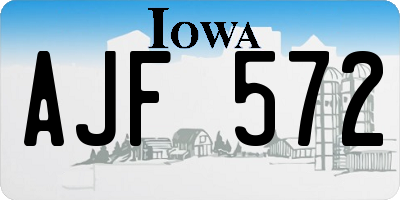IA license plate AJF572