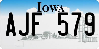 IA license plate AJF579