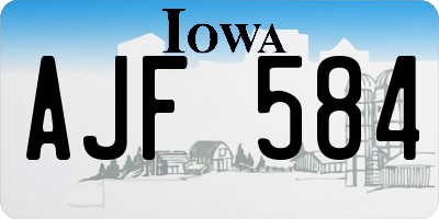 IA license plate AJF584
