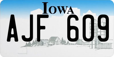 IA license plate AJF609