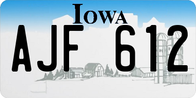 IA license plate AJF612