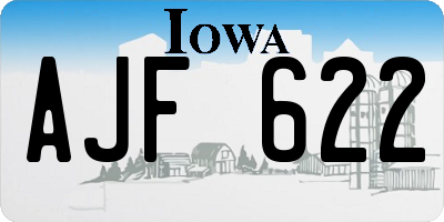 IA license plate AJF622