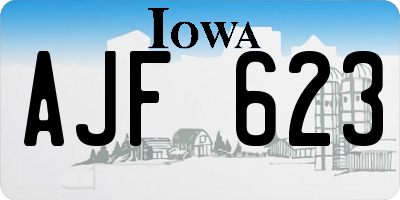 IA license plate AJF623