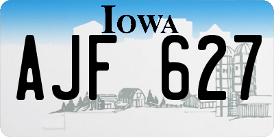 IA license plate AJF627