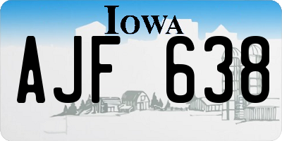 IA license plate AJF638