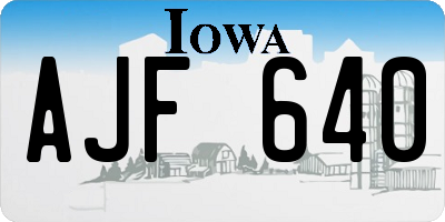 IA license plate AJF640