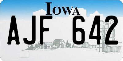 IA license plate AJF642