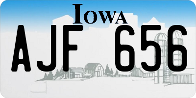 IA license plate AJF656