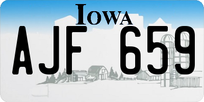 IA license plate AJF659