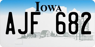 IA license plate AJF682